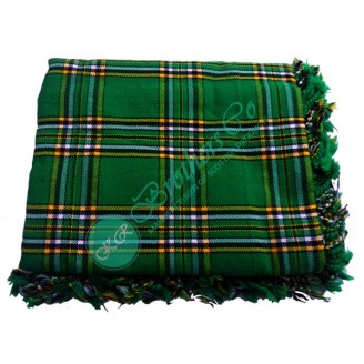 Irish National Tartan Bagpiper Kilt Fly Plaid